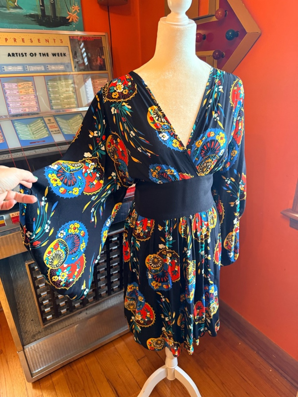 Trashy Diva parasols print  kimono style dress